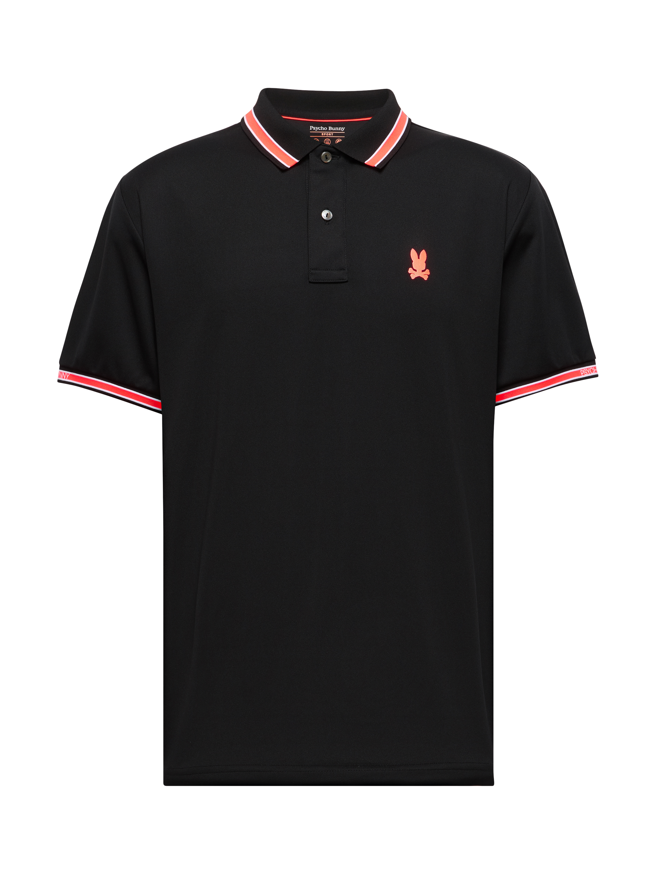 Product image 3 of 5, which shows Psycho Bunny Forrest Cotton Regular Fit Short Sleeve Polo Shirt, Black, S