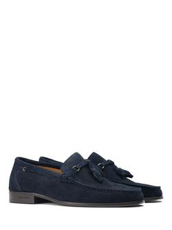 Simon Carter Tric Suede Loafers - view 2, Navy