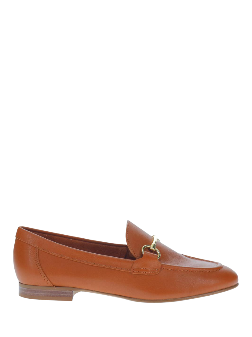 Product image 1 of 5, which shows Jones Bootmaker Hana Metal Strap Leather Loafers, Tan, 3