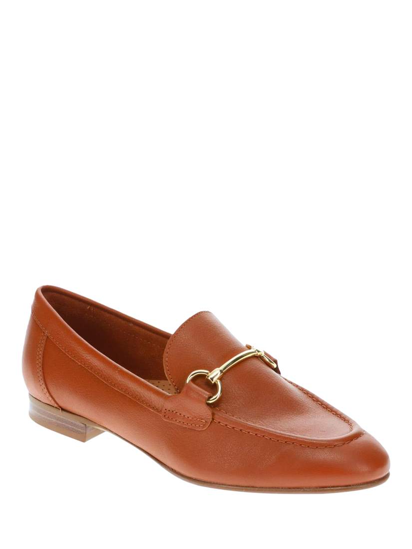 Product image 2 of 5, which shows Jones Bootmaker Hana Metal Strap Leather Loafers, Tan, 3