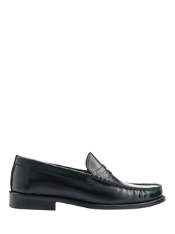 Jones Bootmaker Perna Leather Moccasins, Black