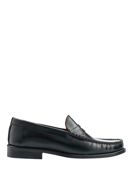 Jones Bootmaker Perna Leather Moccasins, Black