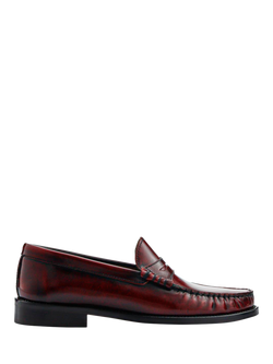 Jones Bootmaker Perna Leather Moccasins, Burgundy