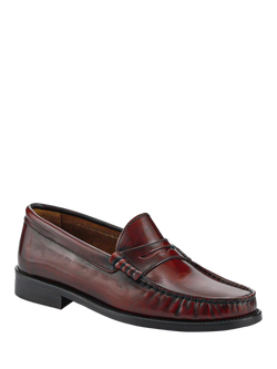 Jones Bootmaker Perna Leather Moccasins - view 2, Burgundy