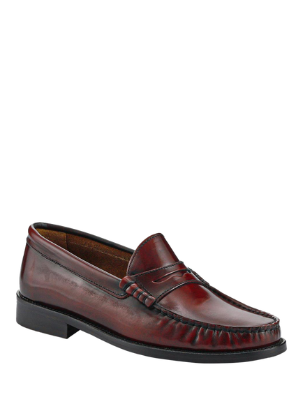 Jones Bootmaker Perna Leather Moccasins - view 2, Burgundy
