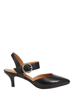 Jones Bootmaker Yohanna Leather Court Shoes, Black