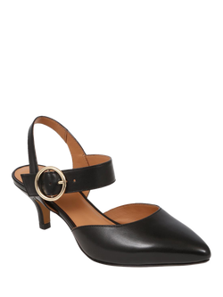 Jones Bootmaker Yohanna Leather Court Shoes - view 2, Black