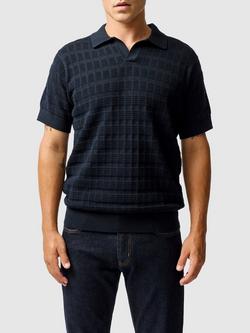 Rodd & Gunn Marriot Island Knitted Cotton Short Sleeve Polo Shirt, Eclipse, Eclipse