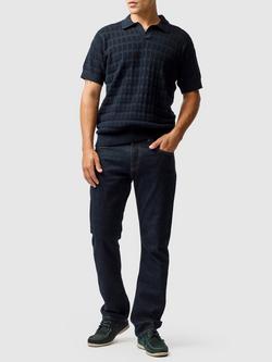 Rodd & Gunn Marriot Island Knitted Cotton Short Sleeve Polo Shirt, Eclipse - view 2, Eclipse