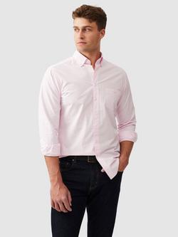 Rodd & Gunn Hendrick Poplin Cotton Slim Fit Long Sleeve Shirt, Rosewater