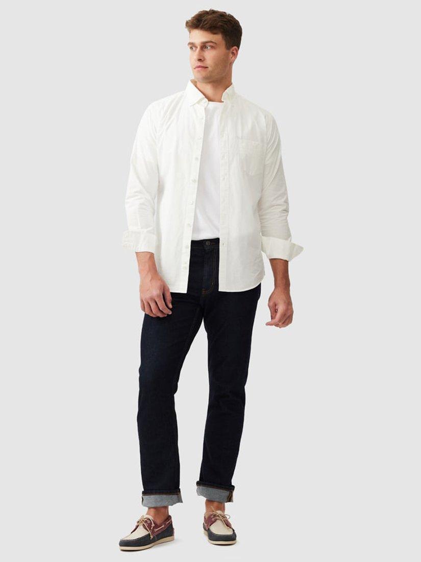 Product image 2 of 5, which shows Rodd & Gunn Hendrick Poplin Cotton Slim Fit Long Sleeve Shirt, Snow, S