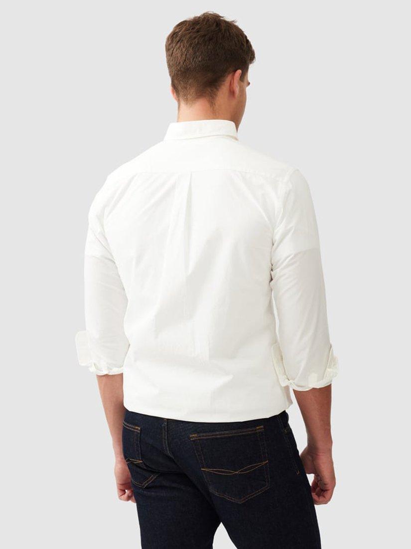 Product image 3 of 5, which shows Rodd & Gunn Hendrick Poplin Cotton Slim Fit Long Sleeve Shirt, Snow, S