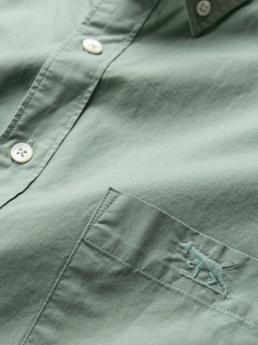 Product image 4 of 4, which shows Rodd & Gunn Hendrick Poplin Cotton Slim Fit Long Sleeve Shirt, Thyme, M