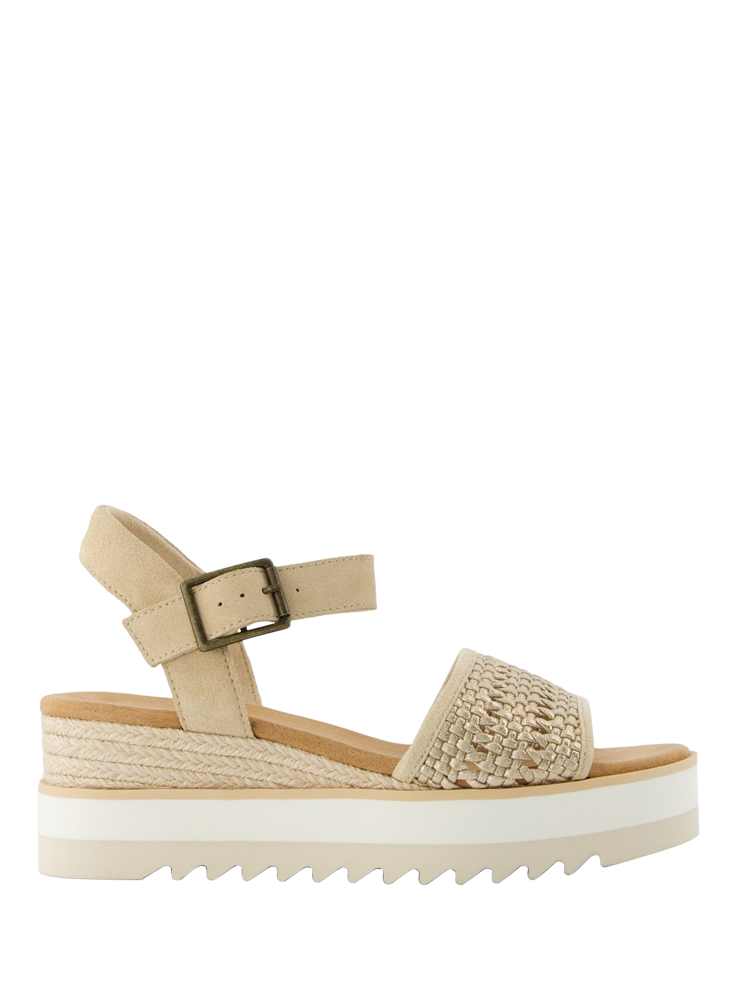 Product image 1 of 5, which shows TOMS Diana Platform Wedge Sandals, Champagne, 4