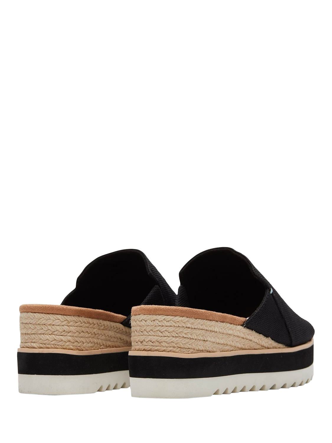 Product image 3 of 5, which shows TOMS Diana Wedge Mule Sandals, Black, 4