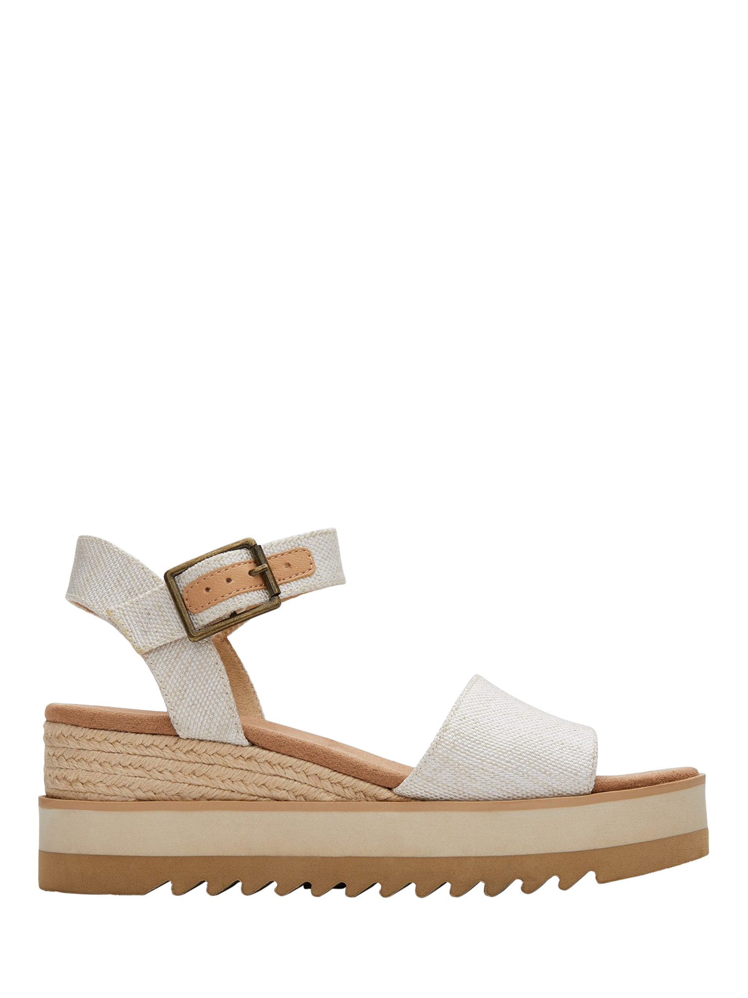 Product image 1 of 4, which shows TOMS Diana Platform Wedge Sandals, Natural, 4