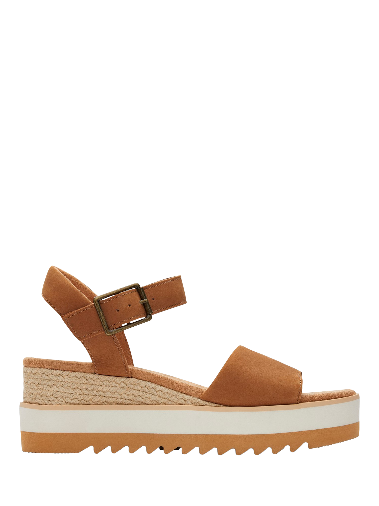 Product image 1 of 5, which shows TOMS Diana Platform Wedge Sandals, Tan, 4