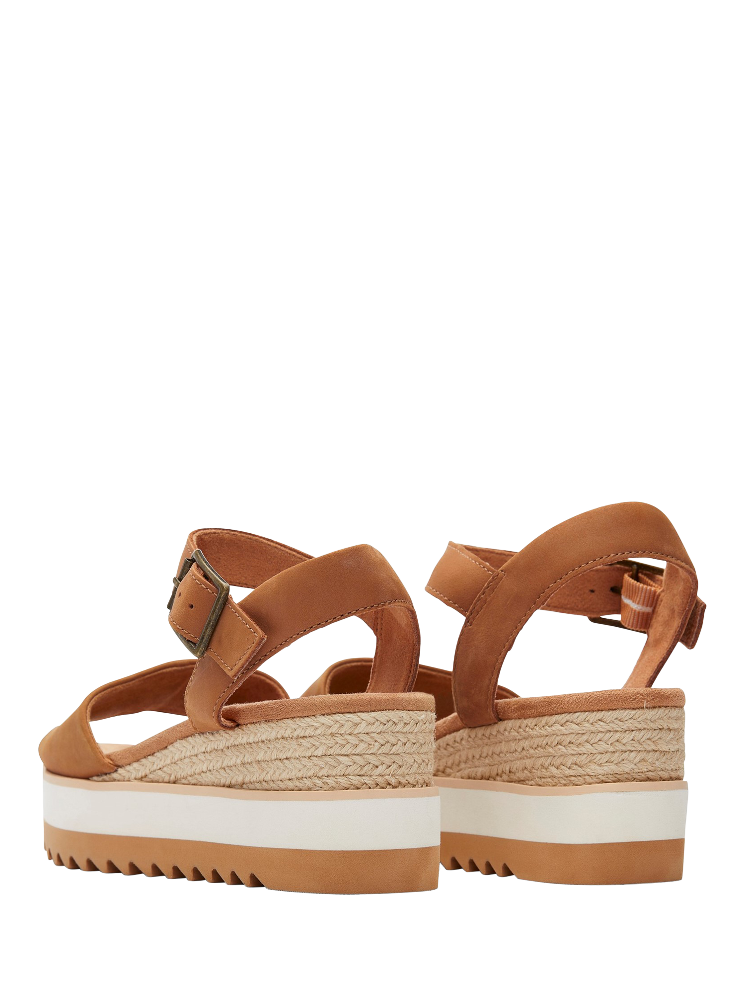 Product image 3 of 5, which shows TOMS Diana Platform Wedge Sandals, Tan, 4