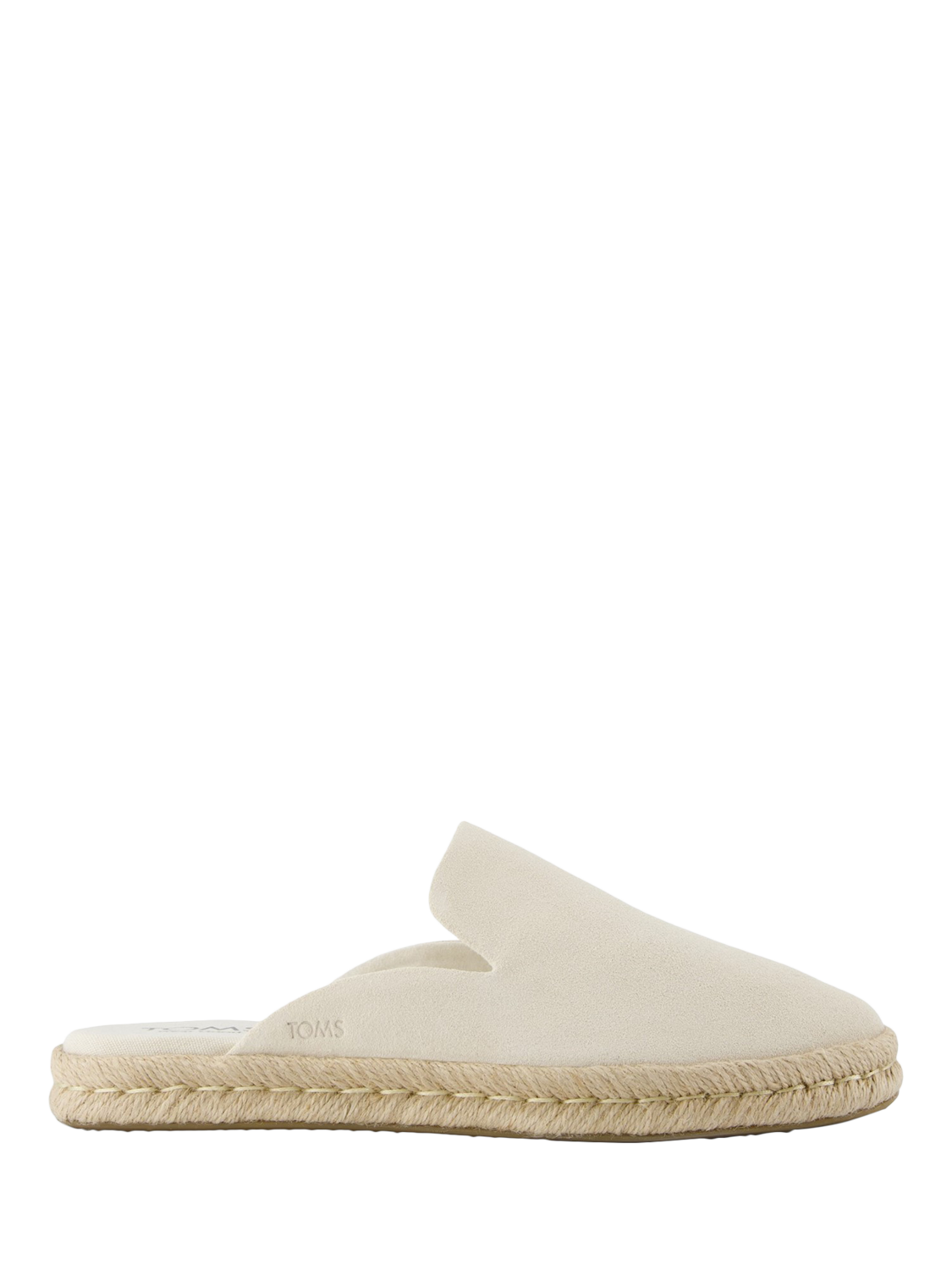 Product image 1 of 5, which shows TOMS Santiago Leather Mule Sandals, Light Sand, 4
