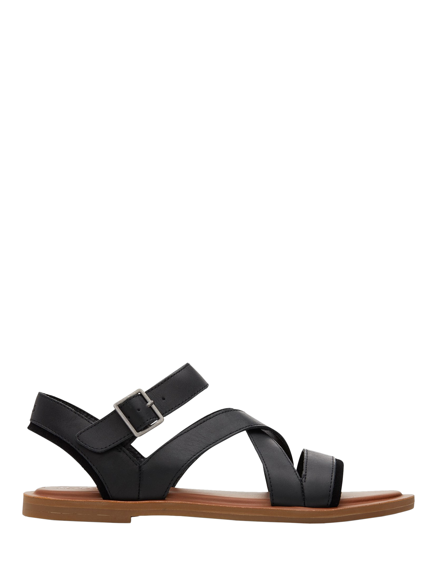 Product image 1 of 5, which shows TOMS Sloane Leather Sandals, Black, 4
