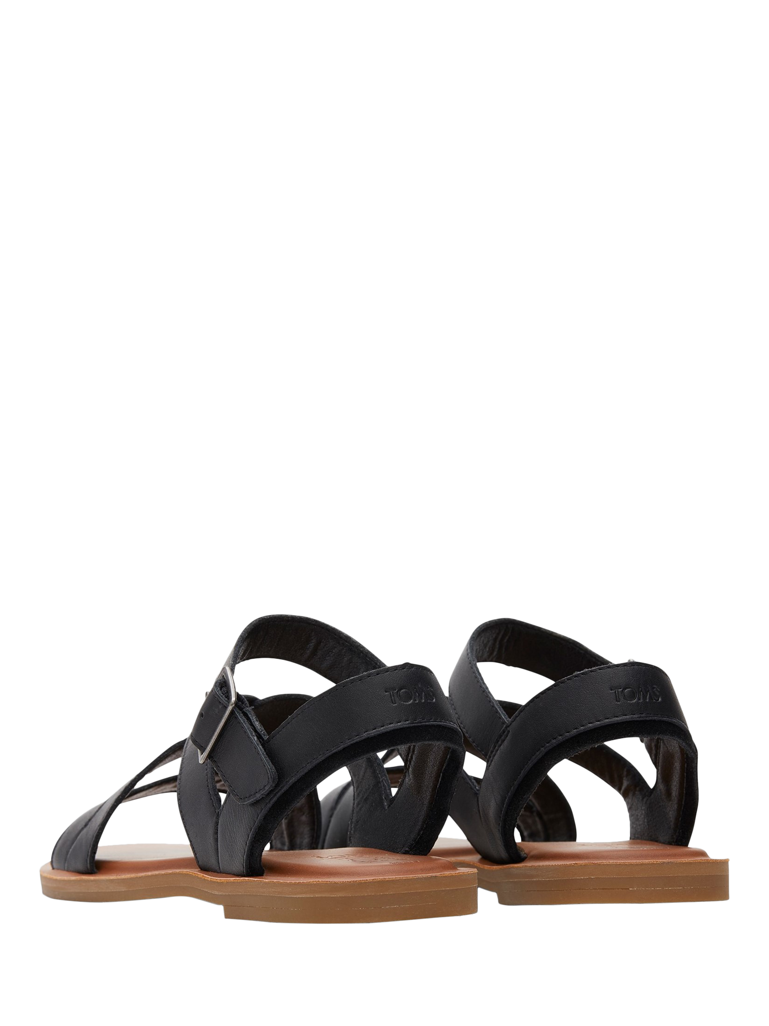 Product image 3 of 5, which shows TOMS Sloane Leather Sandals, Black, 4