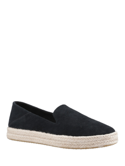 TOMS Carolina Suede Platform Espadrilles - view 2, Black