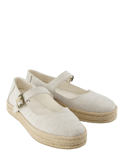 TOMS Carolina Mary Jane Flatform Espadrilles, Cream - view 2, Cream
