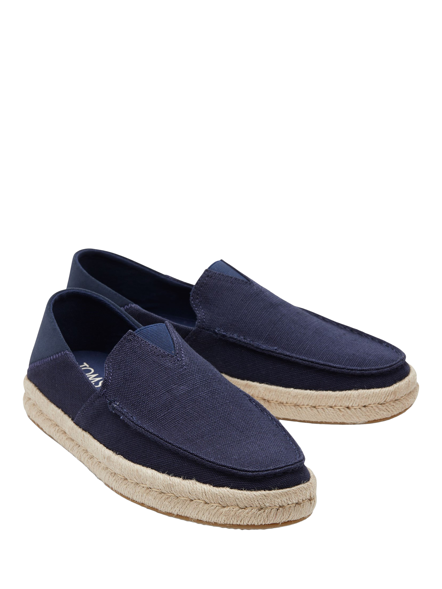 Product image 2 of 5, which shows TOMS Alonso Rope Loafers, Navy, 7