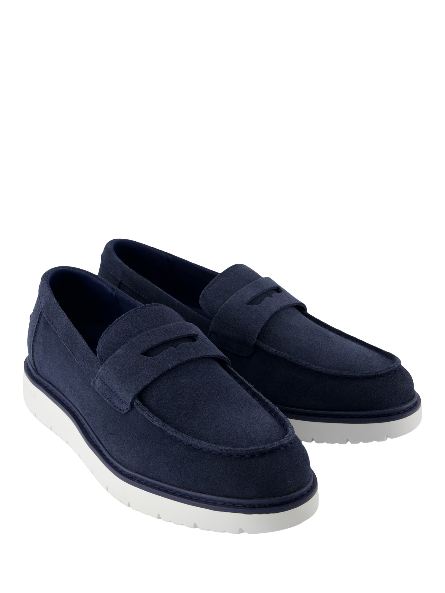 Product image 2 of 5, which shows TOMS Navi TRVL Lite Havana Loafers, Navy, 7