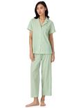 Ralph Lauren Lauren Ralph Lauren Woven Short Sleeve Capri Pyjama Set, Green Check