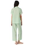 Ralph Lauren Lauren Ralph Lauren Woven Short Sleeve Capri Pyjama Set, Green Check