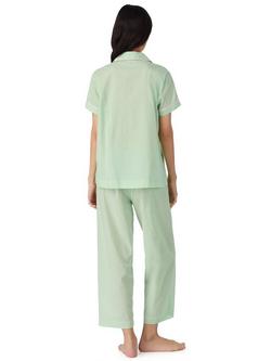 Ralph Lauren Lauren Ralph Lauren Woven Short Sleeve Capri Pyjama Set - view 2, Green Check