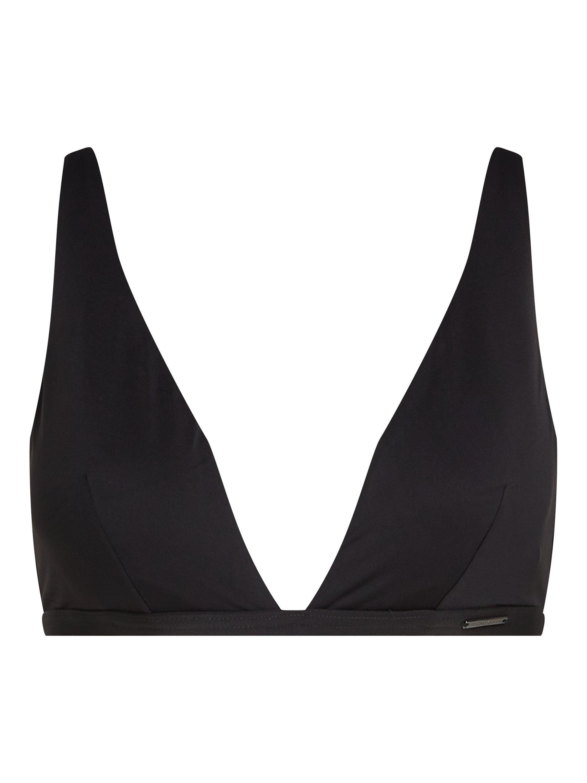 Product image 6 of 6, which shows Calvin Klein Fixed Triangle Bikini Top, Black, XS