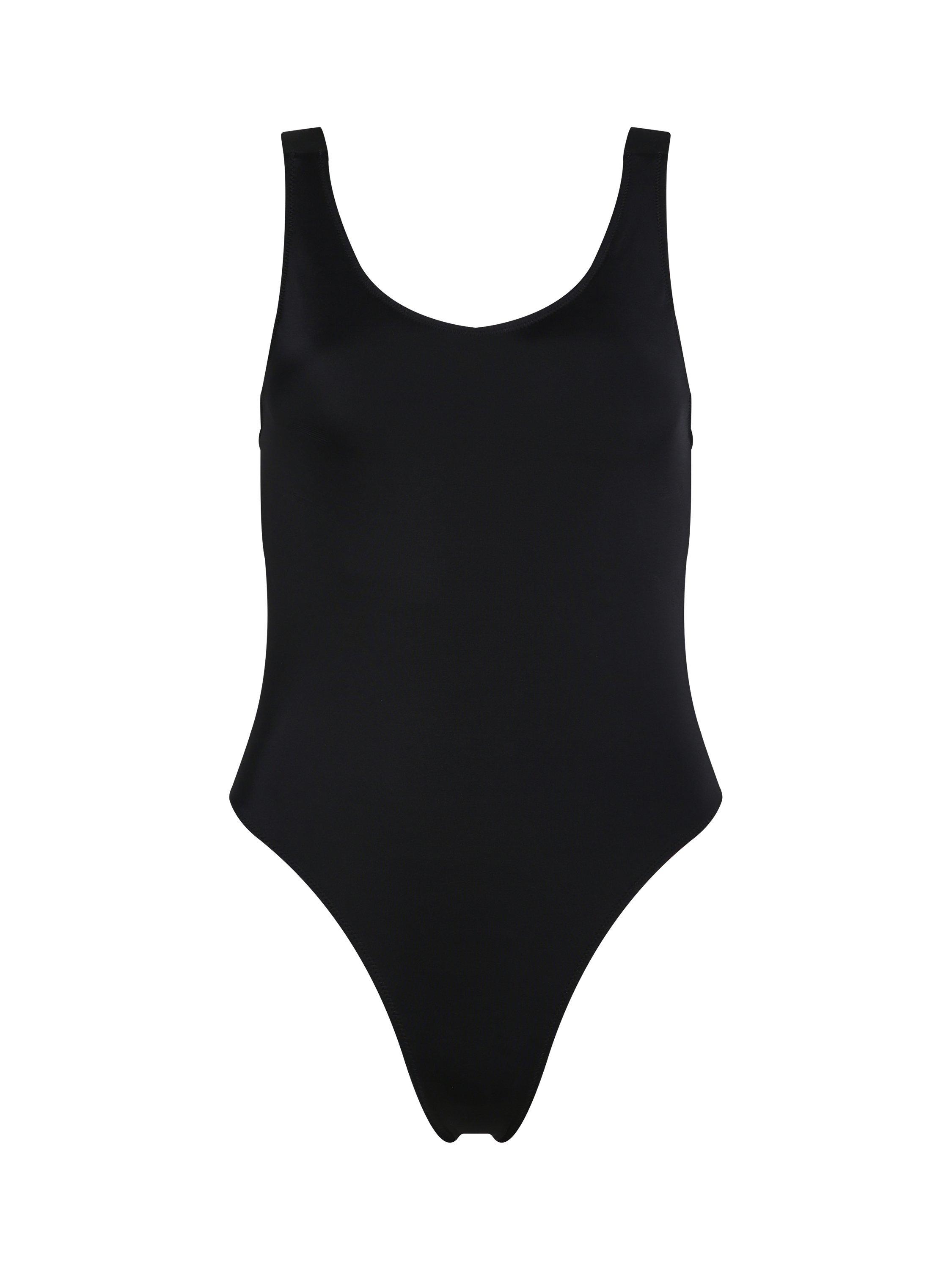 Product image 6 of 6, which shows Calvin Klein Scoop Back Swimsuit, Black, XS