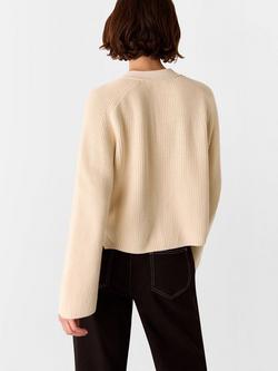 Whistles Nala Cotton Cardigan - view 2, Ivory