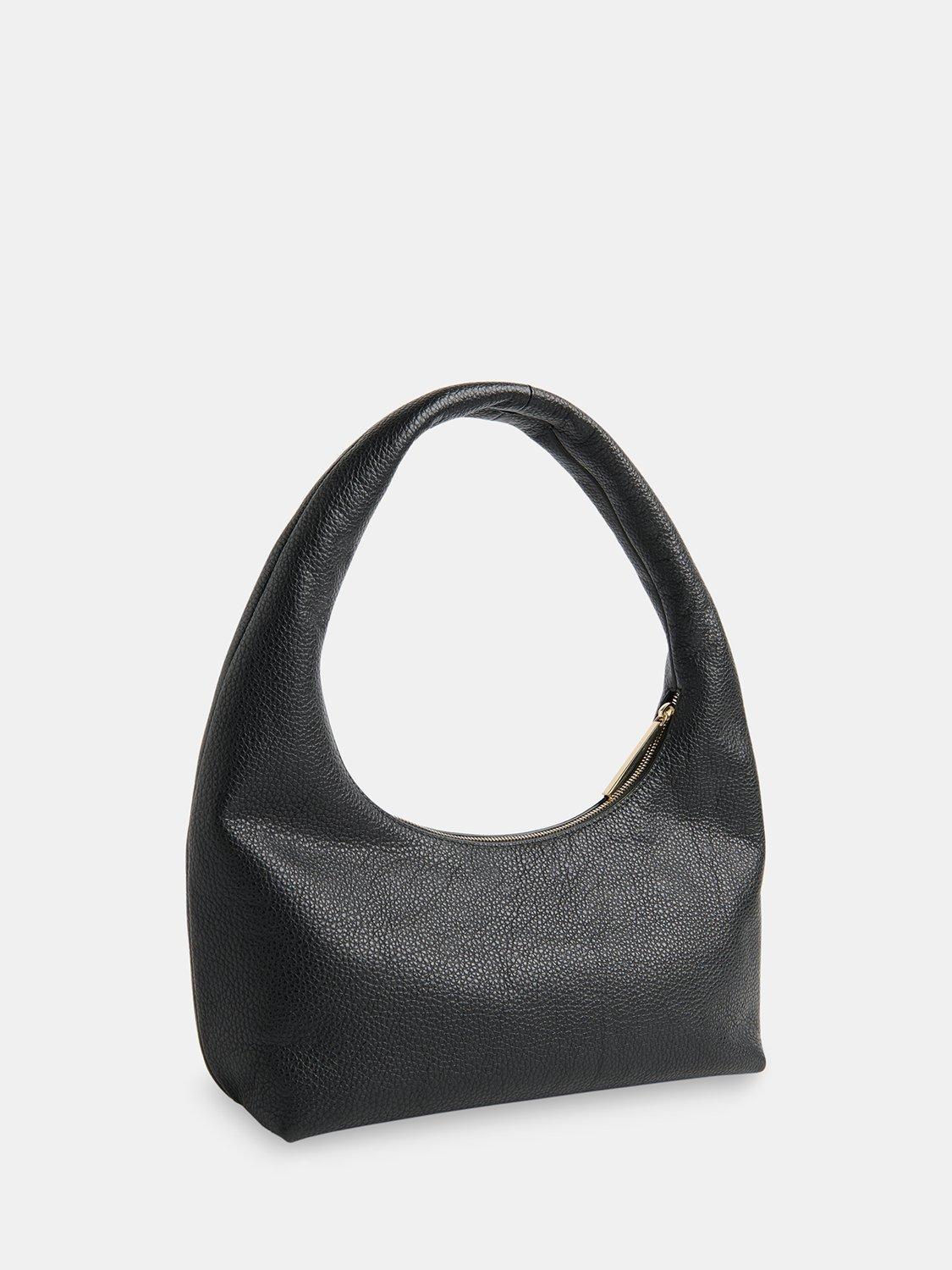 Product image 2 of 5, which shows Whistles Ulla Zip Leather Shoulder Bag, Black