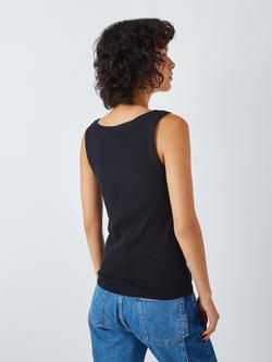 AND/OR Winnie Ribbed Vest Top - view 2, Black