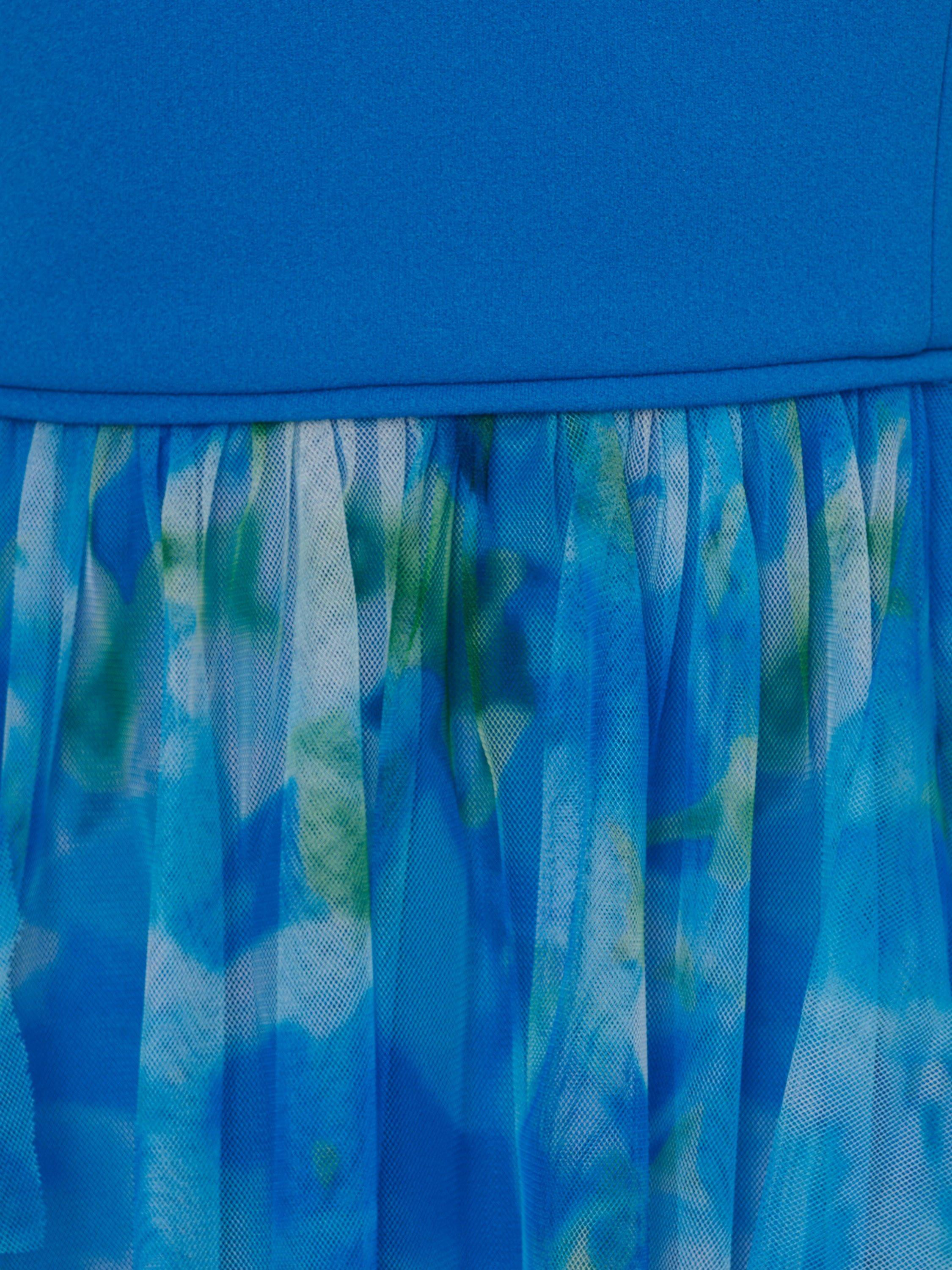 Product image 6 of 6, which shows Adrianna Papell Sweetpea Split Asymmetric Dress, Blue/Multi, 6