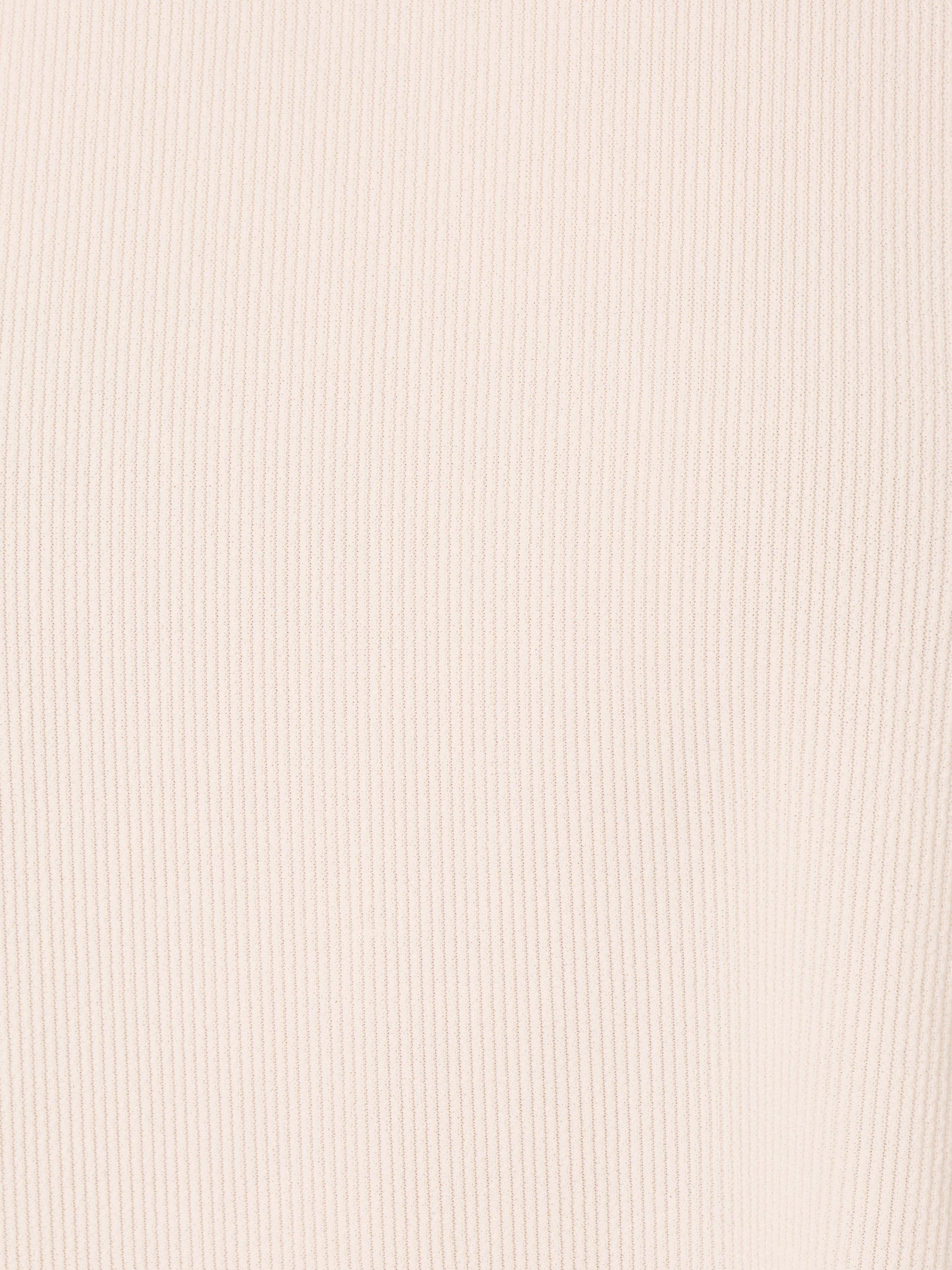 Product image 6 of 6, which shows Adrianna Papell Boxy Button Back Rib Knit Top, Ivory, XS