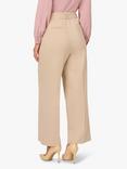 Adrianna Papell Twill Belted Wide Leg Trousers, Natural Linen