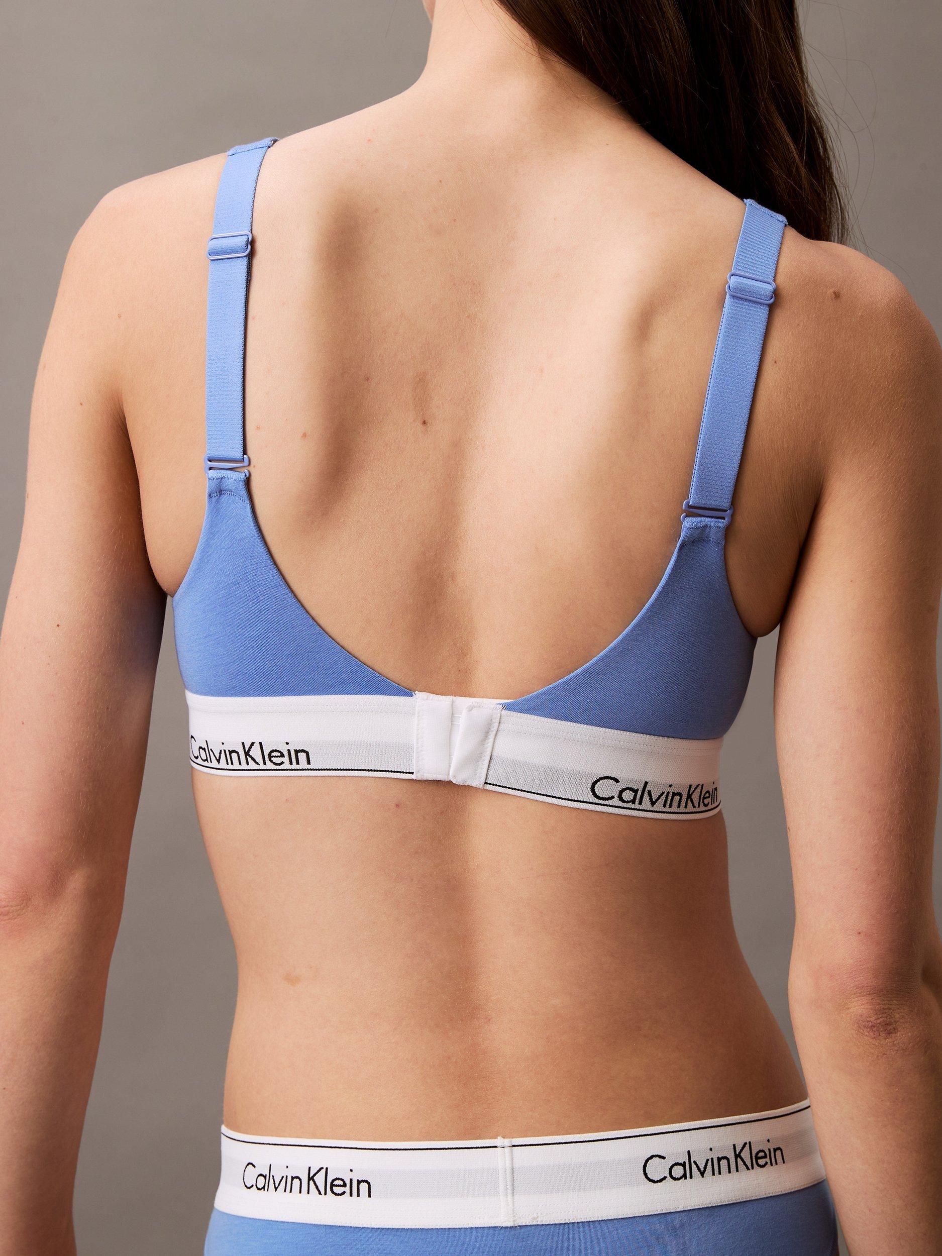 Product image 4 of 6, which shows Calvin Klein Icon Cotton Modal Lift Bralette, Glacier, XS