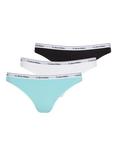 Calvin Klein Modern Logo Bikini Briefs, Pack of 3, Black/Beau Blue/White