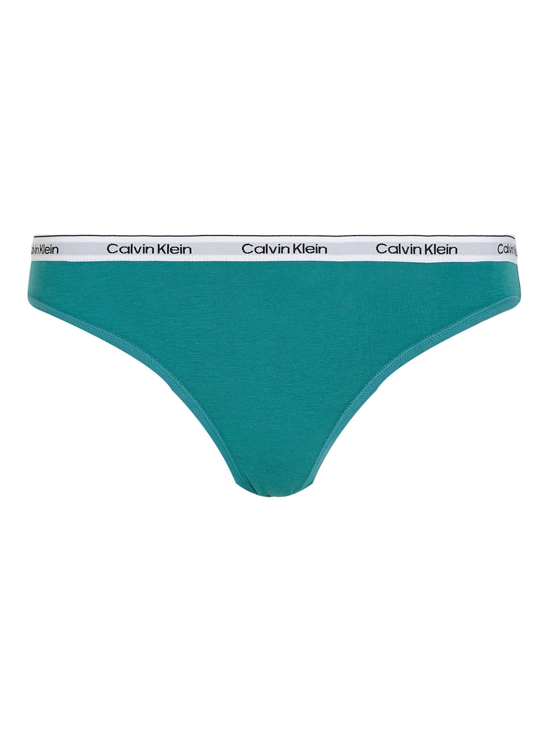 Product image 5 of 5, which shows Calvin Klein Modern Logo Cotton Bikini Briefs, Lively Teal, XS