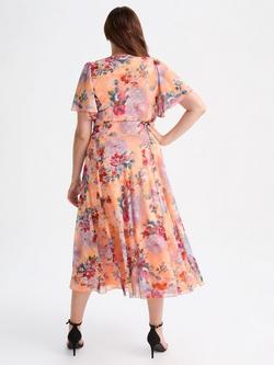Scarlett & Jo Liz Floral Dress - view 2, Peach/Multi