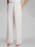 Calvin Klein Stripe Cotton Poplin Pyjama Bottoms, Pelican
