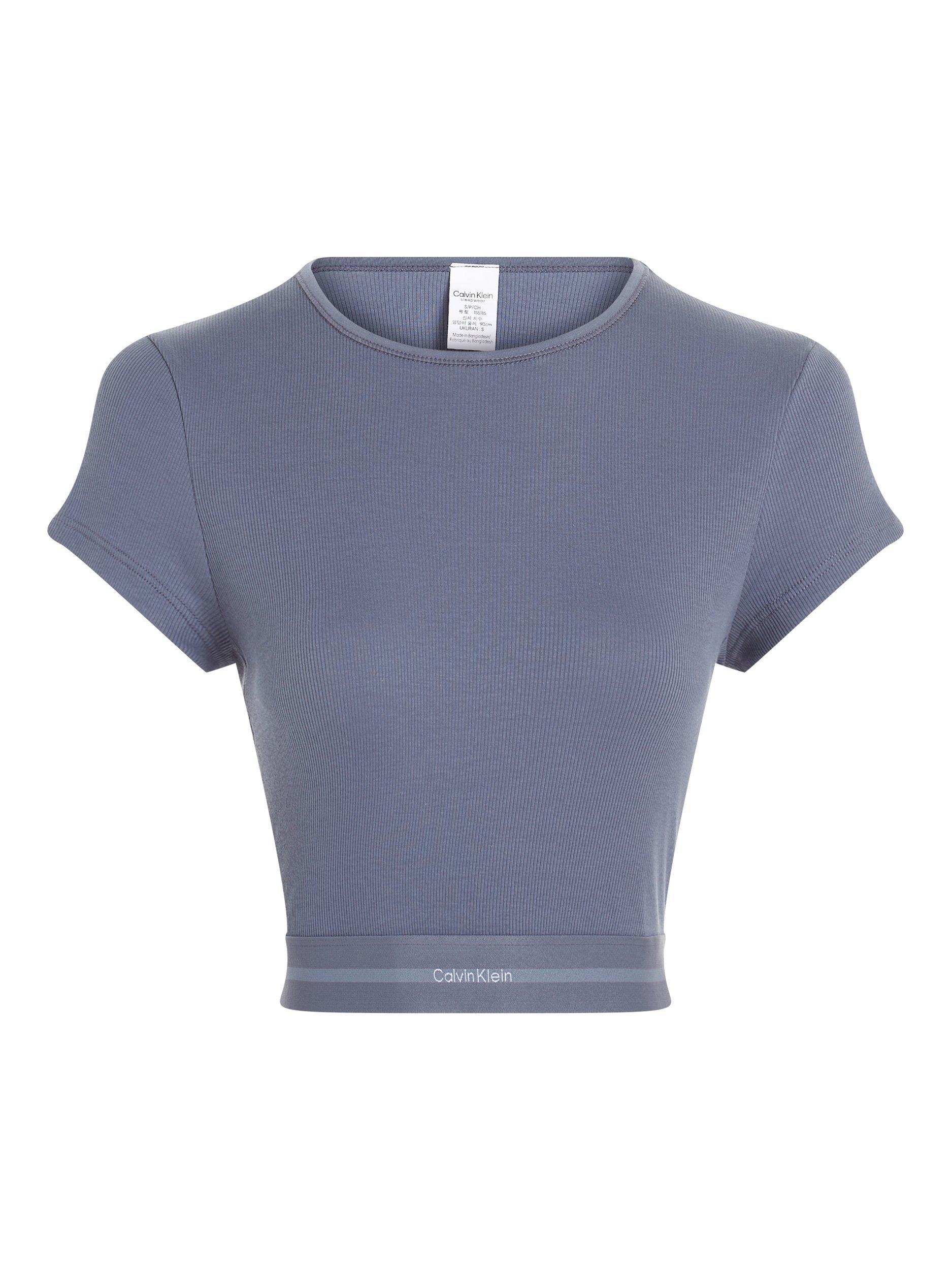 Product image 5 of 5, which shows Calvin Klein Modern Rib Lounge Crop Top, Grisaille, XS