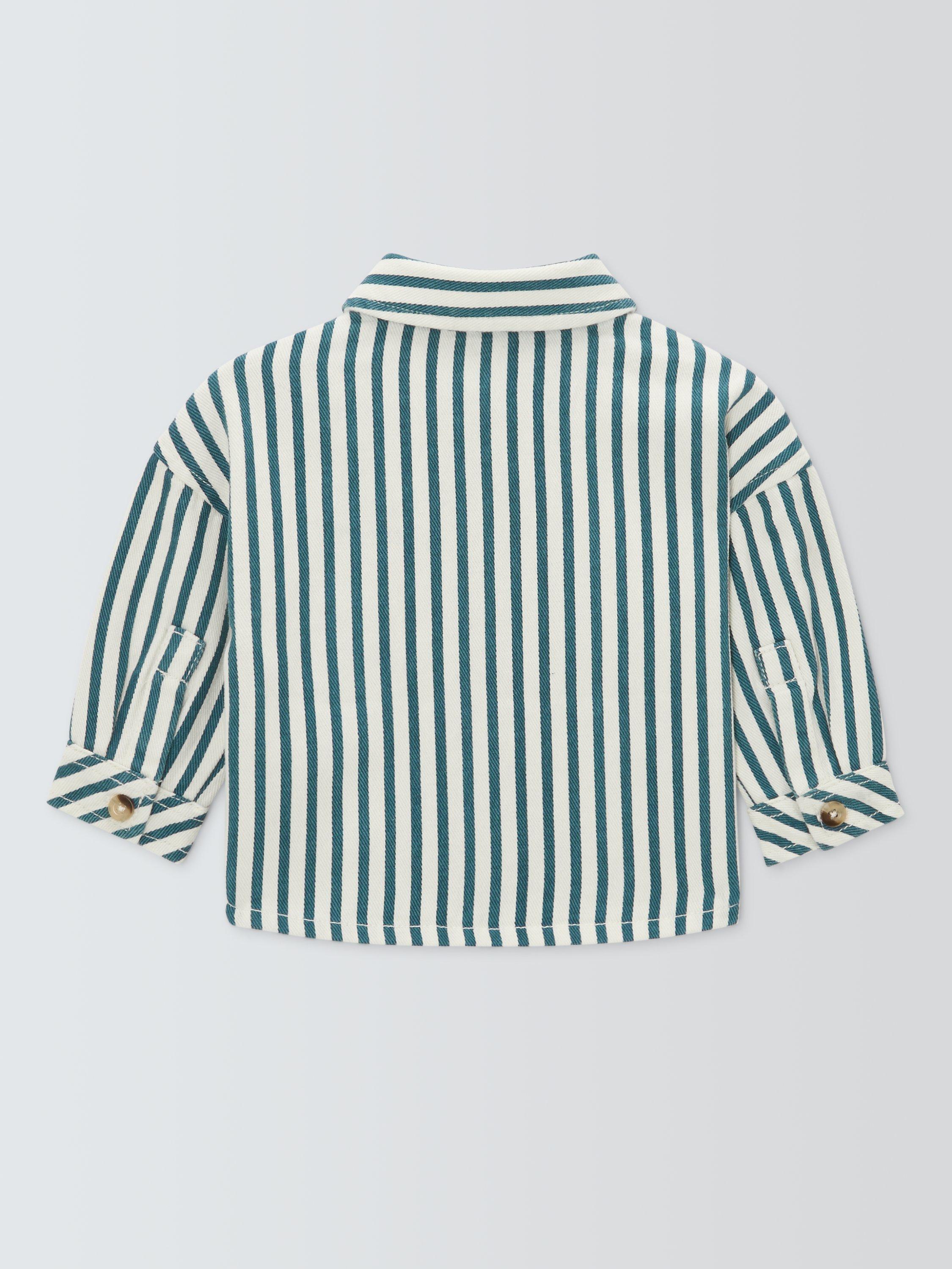 Product image 2 of 3, which shows John Lewis Baby Twill Stripe Shirt, Multi, 0-3 months