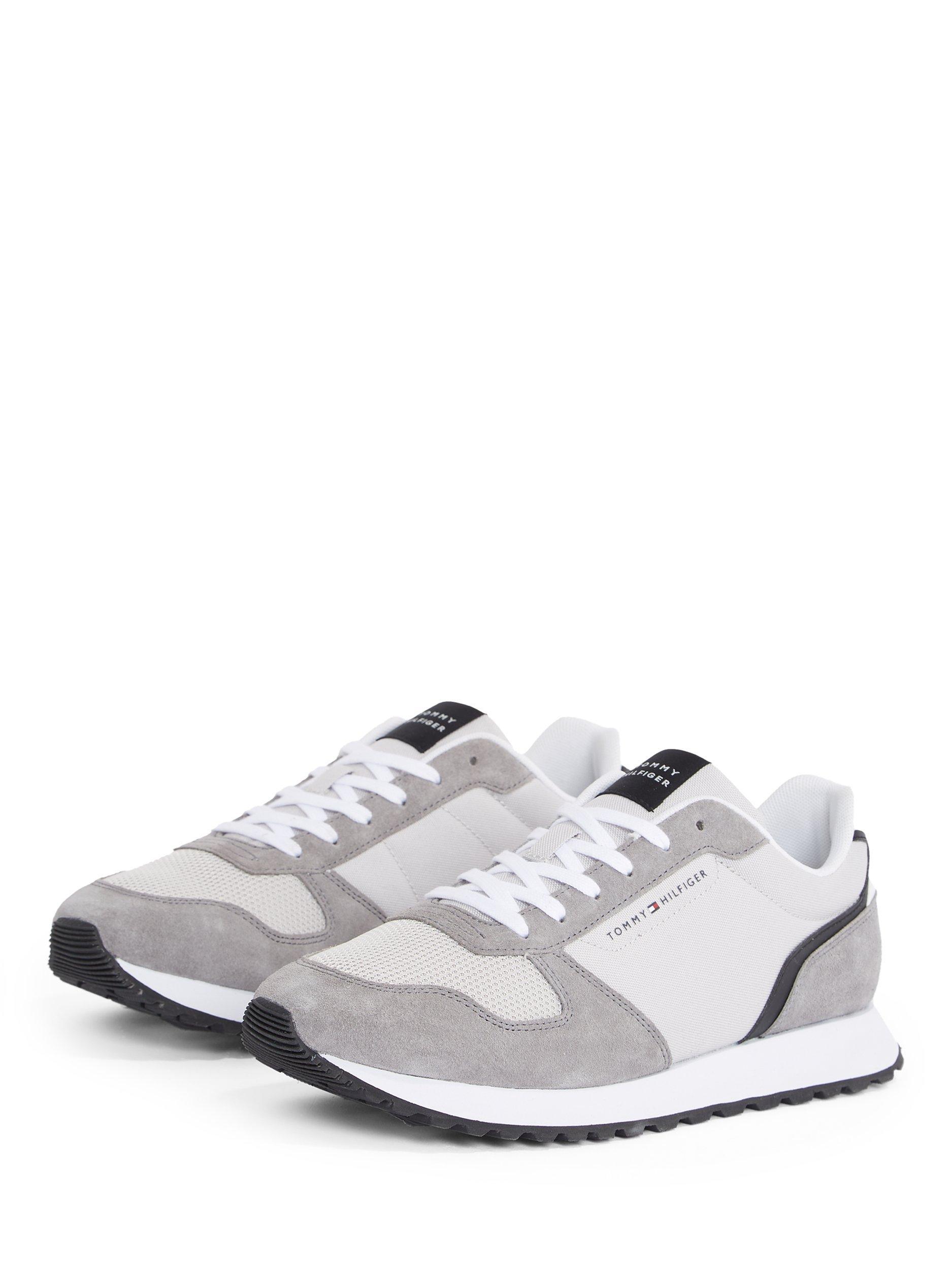 Product image 3 of 6, which shows Tommy Hilfiger Suede Logo Trainers, Grey Whisper, EU40