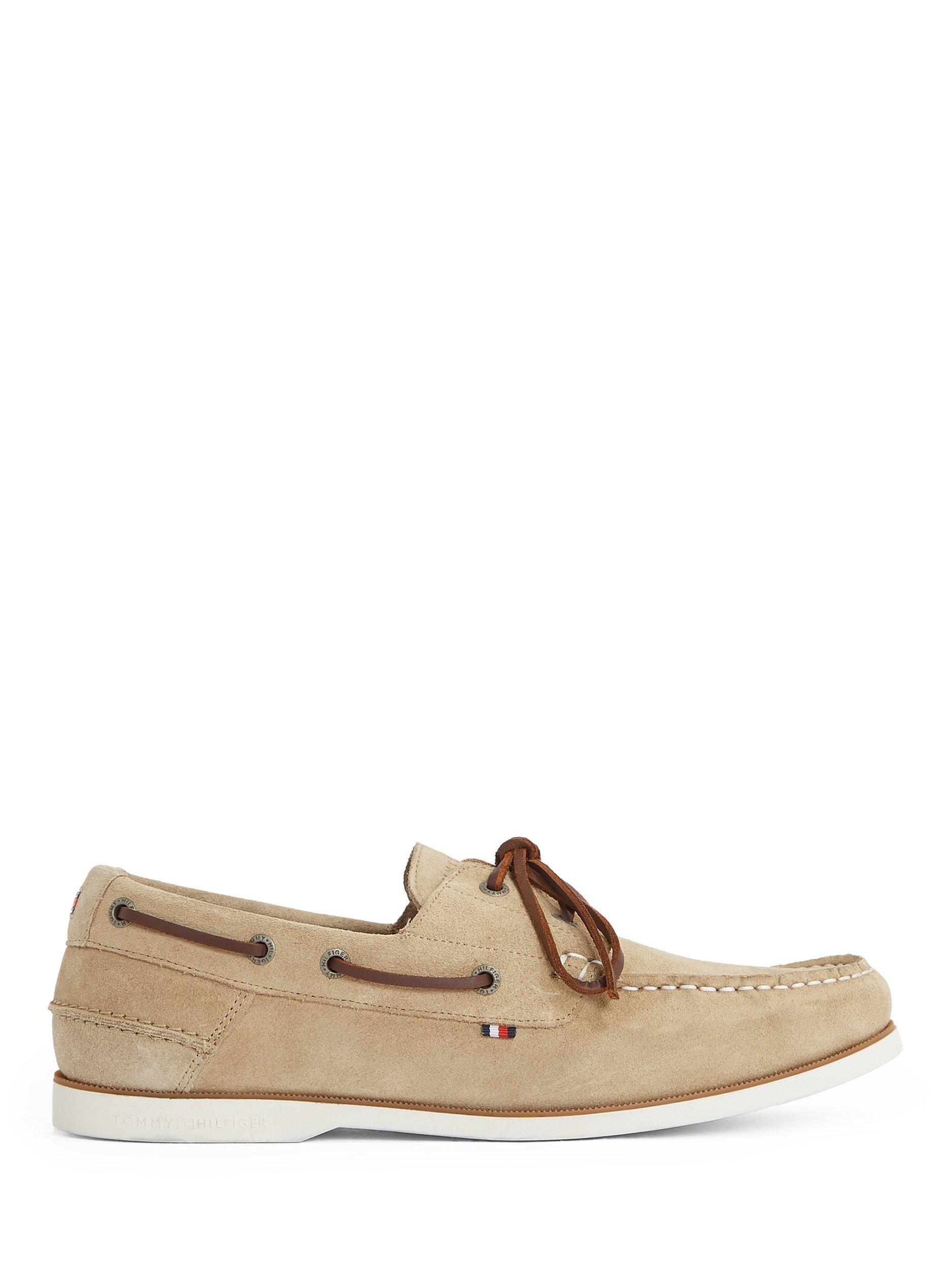 Tommy Hilfiger Suede Boat Shoes, Beige