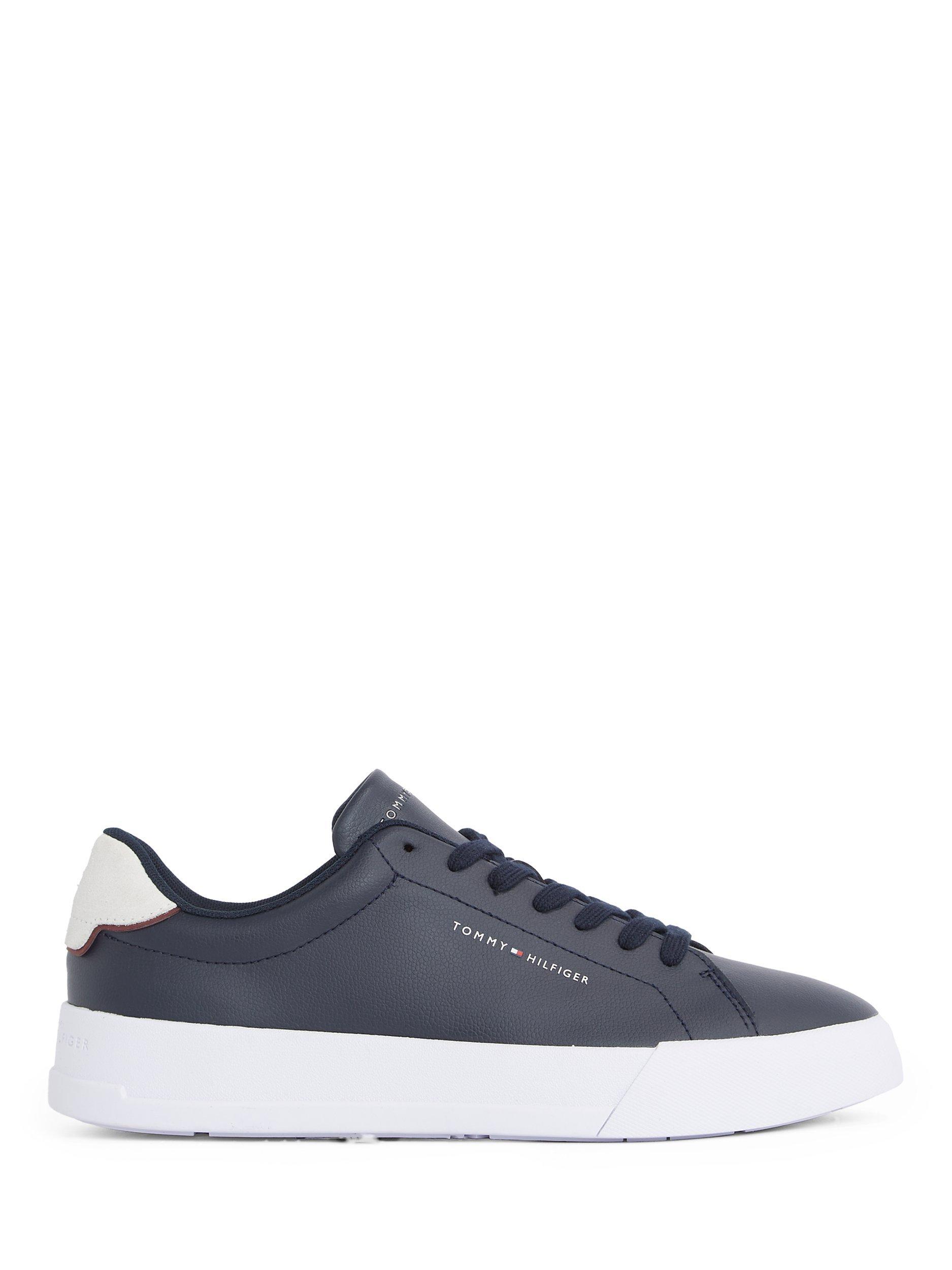 Product image 1 of 6, which shows Tommy Hilfiger Logo Court Trainers, Desert Sky, EU40